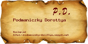 Podmaniczky Dorottya névjegykártya