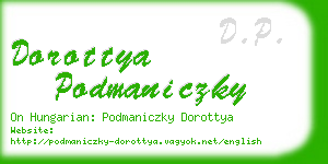 dorottya podmaniczky business card